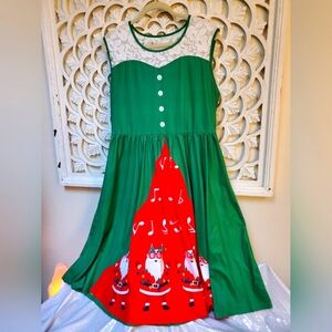 NWOT Santa Holiday Dress XL Super Soft Stretchy Christmas Dress